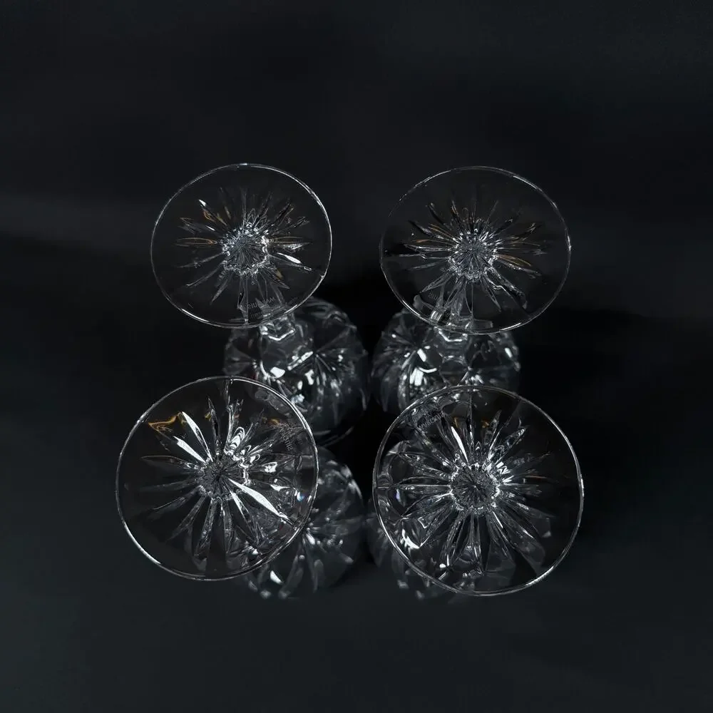 Lot of 4 Marquis by Waterford Crystal glass Goblets Wine Glasses Cut Pattern NEW